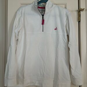 White Sweatshirt with boating detail on collar